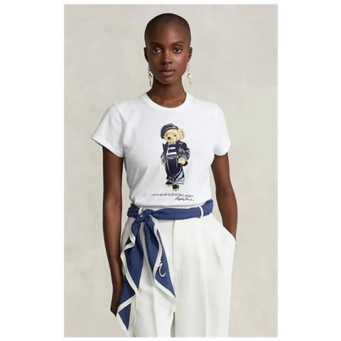 Polo Ralph Lauren Tg Xl Polo Ralph Lauren T-shirt Donna - Bear Slim-fit Orsetto - Foto 3