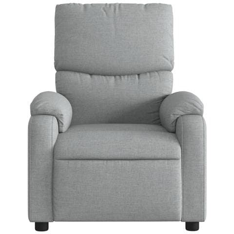 Poltrona Reclinabile Massaggio Elettrica Grigio Chiaro Tessuto - Foto 9