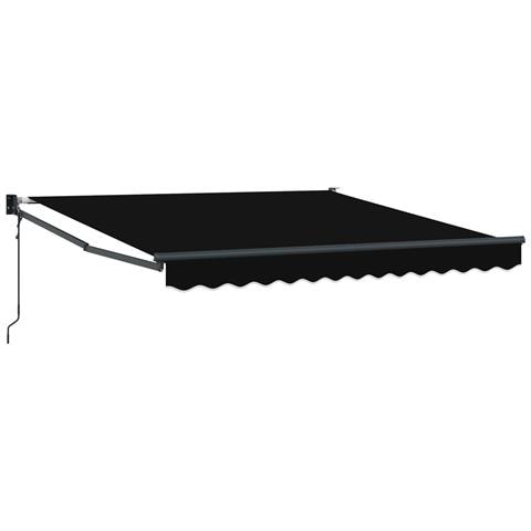 Tenda Retrattile Automatica  Nera 350x250 cm, Tessuto di Ricambio per Tenda  per Telaio 3.5x2.5 m Nero - Foto 1