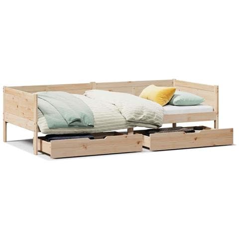 Dormeuse con Cassetti 80x200 cm in Legno Massello di Pino - Foto 1