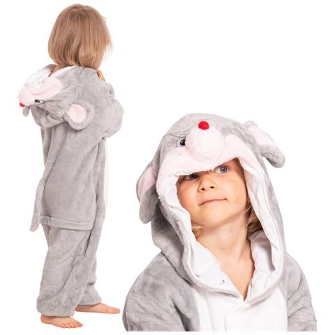 Pigiama Per Bambini Kigurumi Onesie Costume Topo Grigio 105-115 Cm - Foto 1