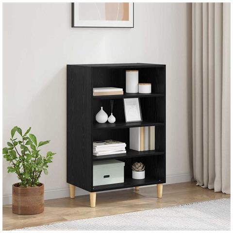 Credenza Rovere nero 57 x 35 x 89.5 cm Legno multistrato - Foto 2