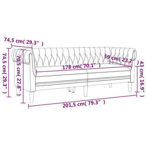 Set di Divani 3 pz Tortora in Tessuto - Foto 9