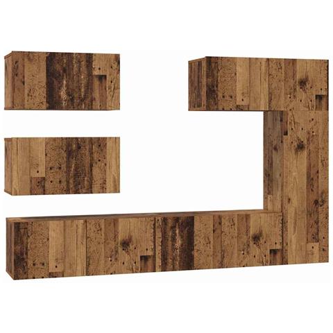 Set mobile TV 6 pcs Legno vecchio 30.5 x 30 x 90 cm - Foto 1