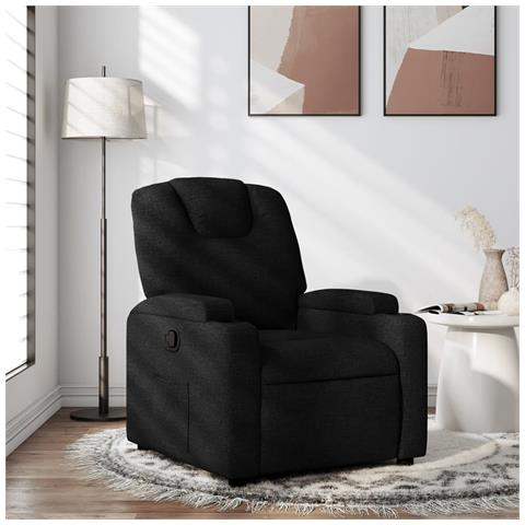 Poltrona reclinabile in tessuto nero - Foto 2