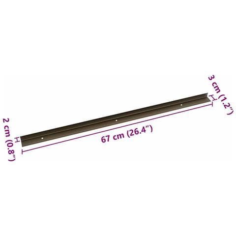 Paragradini 10 pcs Marrone 67 cm Alluminio - Foto 8