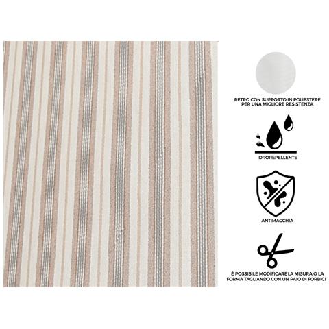 Tovaglia Antimacchia Pvc Proteggi Tavolo Maniva Glitter Riga 140x190 D4 Beige - Foto 2