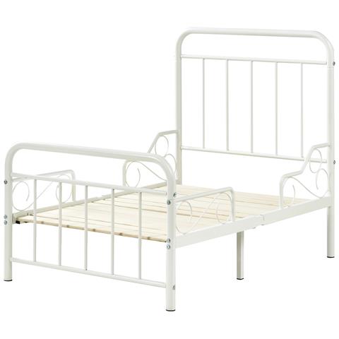 Letto Per Bambini Allungabile Metallo Anais 90 X 200 Cm Bianco Sporco - Foto 6