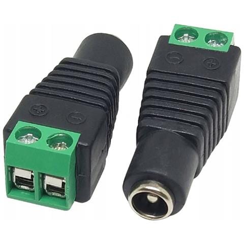 Connettore Femmina Cctv 5,5mm / 2,1mm - Alta Qualità, Connessione A Vite | 30v Dc, 2a | Per Sistemi Di Videosorveglianza E Altri Dispositivi - Foto 2
