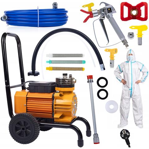 Agregato Di Verniciatura Strong Blue Storm Sbs03 - 3500w, 22mpa, 18l /min | Set Con 2 Guarnizioni, Ugello 513, Filtri 30,60,100, Tuta - Foto 1