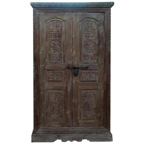 Armadio In Legno Marrone 121x45x220h - Foto 2