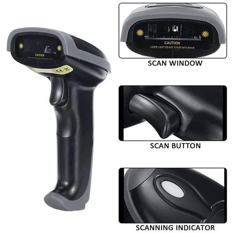 Lettore Barcode Wireless Senza Fili Pistola Laser Codice Barre Scanner No Fili - Foto 1
