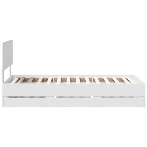 Struttura del letto Bianco 100 x 200 cm Legno Ingegnerizzato - Foto 9