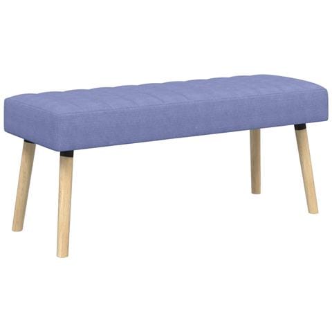 Panchina trapuntata a canale Blu jeans 110 x 40 x 46 cm Tessuto - Foto 1