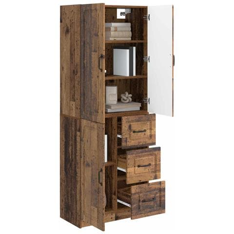 Set di armadi 2 pcs Legno antico Legno ingegnerizzato - Foto 2