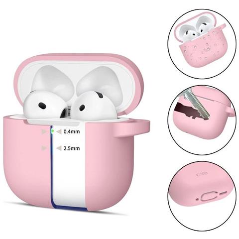 Coperchio In Silicone Per Airpods 4 - Rosa - Foto 1
