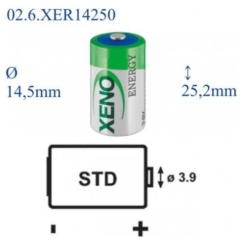 IBT-KLT-ER250 - Batteria 1/2AA (ER14250) 3,6 V 1200mA litio cloruro di tionile - Foto 3