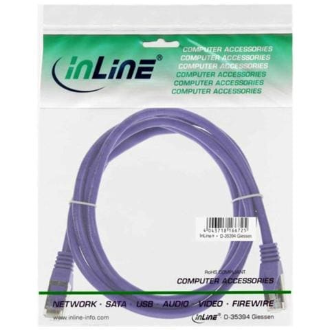 Cable Ethernet InLine Cat5e S-FTP 3m - Blanco, Para Red, Conectores RJ45