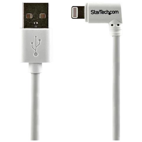 Cavo USB a connettore Lightning da 8 pin angolato da 2m - bianco - Foto 1