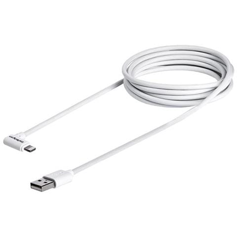 Cavo USB a connettore Lightning da 8 pin angolato da 2m - bianco - Foto 5