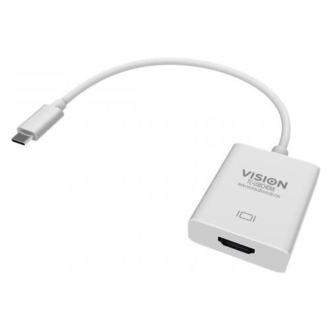 Adattatore USB-C a HDMI Maschio / Femmina da 20 cm Colore Bianco - Foto 2