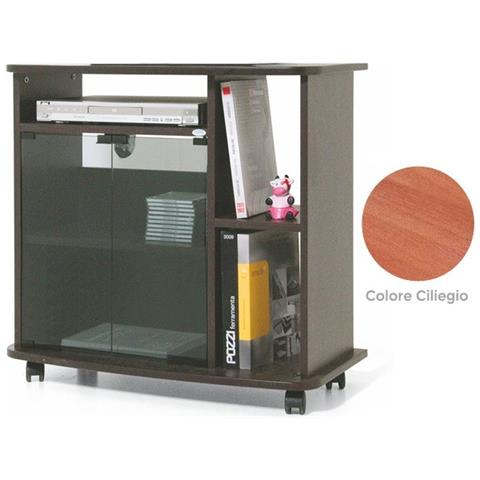ARGONAUTA - Carrello Porta Tv Ciliegio Cm 81x40xh 73 Con Vetrina E ... ARGONAUTA - Carrello Porta Tv Ciliegio Cm 81x40xh 73 Con Vetrina E ...