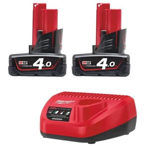 Confezione Da 2 Batterie Nrj M12 M12 4.0ah - Caricabatterie 4933454545459211 - Foto 3
