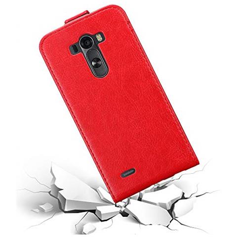 Custodia Compatibile Con Lg G3 In Rosso Mela - Coperchio Protettivo In Design Flip Con Chiusura Magnetica - Foto 2