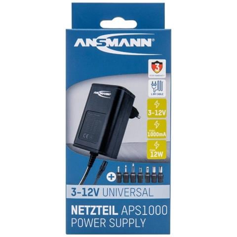 Alimentatore Universale Aps 1000 da 12 W con Lunghezza 1.8 metri Colore Nero - Foto 5