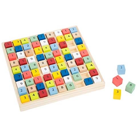 11164 Calcetto Sudoku Colorato ""educare"" In Legnocon 81 Cubi Numerici Dai Colori Vivaci Per Stuporea Partire Da 6 Anni. - Foto 1