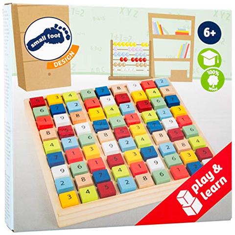 11164 Calcetto Sudoku Colorato ""educare"" In Legnocon 81 Cubi Numerici Dai Colori Vivaci Per Stuporea Partire Da 6 Anni. - Foto 5