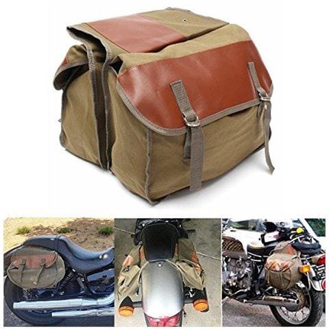 Moto Canvas Borse Equine Back Pack Per Haley Sportster Honda - Foto 1