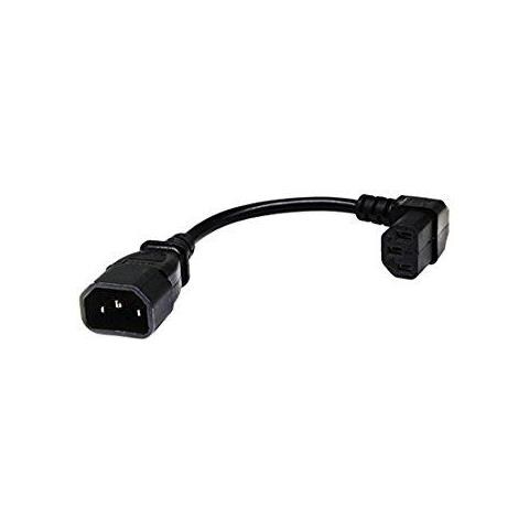 Cord 7.5in 20cm Iec 320 A 90 C13 3 Pin Femmina Per C14 3 Pin Maschi Pdu Di Alimentazione Di Prolunga Di Alimentazione Per Computer Led Hdtv Monitor E Scanner - Foto 1