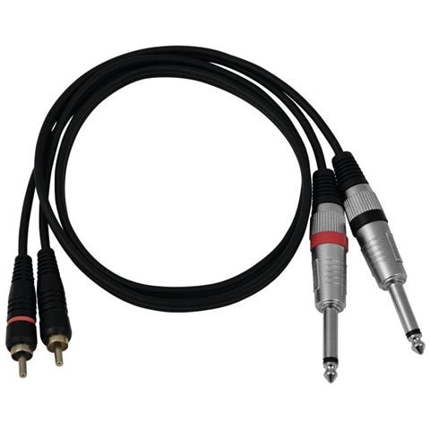 Cavo Adattatore 2x jack / 2xrca 1m Bk - Foto 1