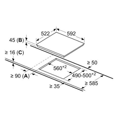 Piano Cottura PKF631FP3E a Elettrico 4 Zone Cottura da 59.2 cm Colore Nero - Foto 5
