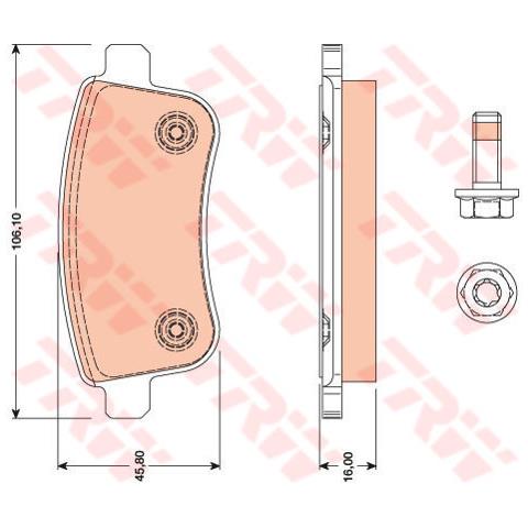 Pattini Freno Renault Megane Coupe (dz0) 1.9 Dci Gdb1791 - Foto 1