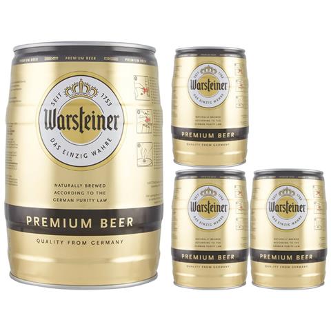 Warsteiner Premium Beer Birra 4 Fusti Barilotto Da 5 Litri Ognuno - Foto 1