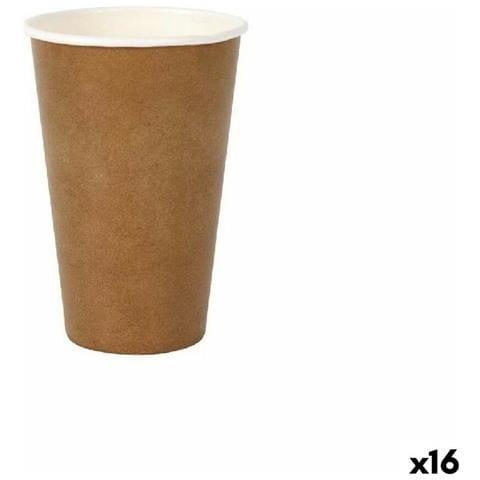 Set Di Bicchieri Algon Monouso Carta Kraft 15 Pezzi 450 Ml (16 Unità) - Foto 1