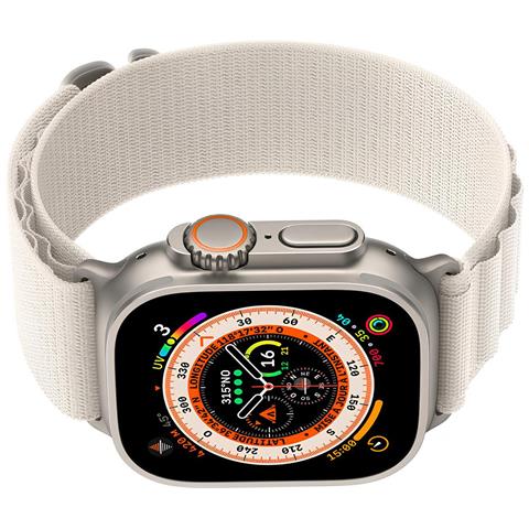 Cinturino Per Apple Watch Ultra 49mm In Tessuto, Bianco - Foto 7