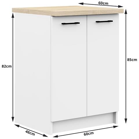 Set Armadi da Cucina OLIWIA, 7 Pezzi, 240x46x203 cm, Colore Bianco - Foto 8