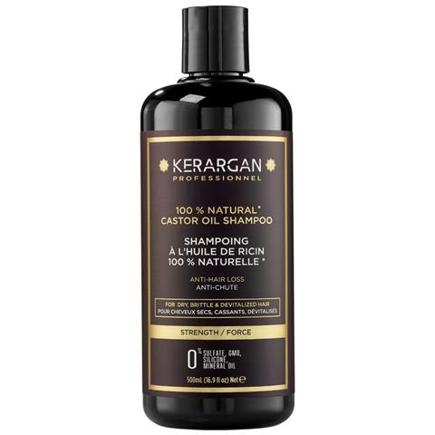 Shampoo Anti-caduta All'olio Di Ricino - Rinforza & Favorisce La Crescita - Capelli Secchi E Fragili - Arricchito Di Cheratina, Olio Di Argan, Aloe Vera - Senza Solfati,ogm,silicone - 500ml - Foto 1