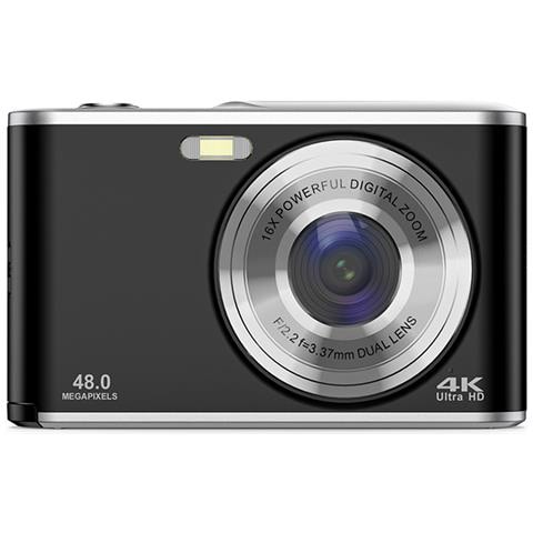 Fotocamera Digitale 4k 48mp Zoom 16x Webcam Black - Foto 1
