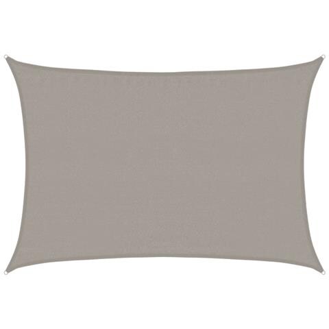 Vela Parasole 160 G /m Rettangolare Grigio Chiaro 3,5x4,5m Hdpe - Foto 1
