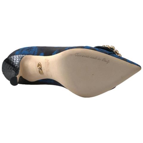 Scarpe Dã©colletã© In Cristallo Ayers Floreale Blu - Eu35.5/us5 - Foto 5