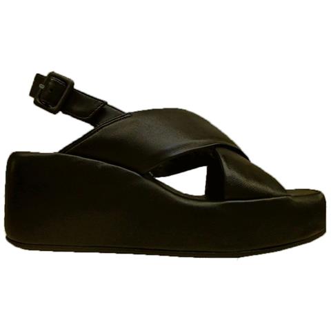Lucie Sandals Sandali Pelle Scarpe Donna Nero Eu 38, 3-102500 0100 - Foto 1