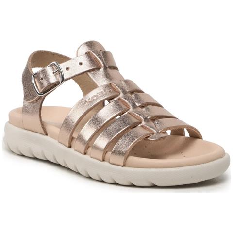 Sandal Soleima Sandali Pelle Di Mucca Scarpe Bambina Metallici Eu 32, J35gsb 000cf C7018 - Foto 1