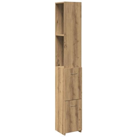 Armadietto Bagno Rovere 25x25x170 Cm Legno Multistrato - Foto 2