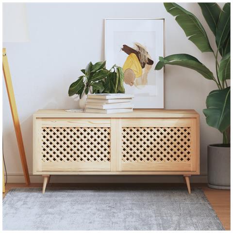 Ante Con Design A Reticolo 2 Pz 59,5x39,5 Cm In Legno Di Pino - Foto 1