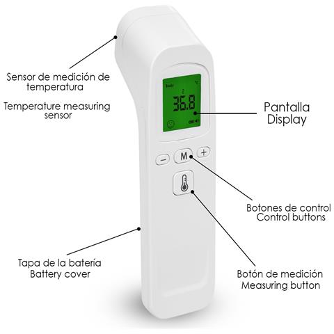 Termometro Infrarosso Senza Contatto Hg02 V1. Modalità Temperatura Corporea E Oggetti. - Foto 2
