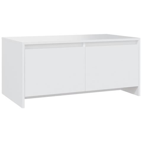Lusso Casadino - Tavolino Da Salotto Bianco 90x50x41,5 Cm In Legno Multistrato - Foto 1